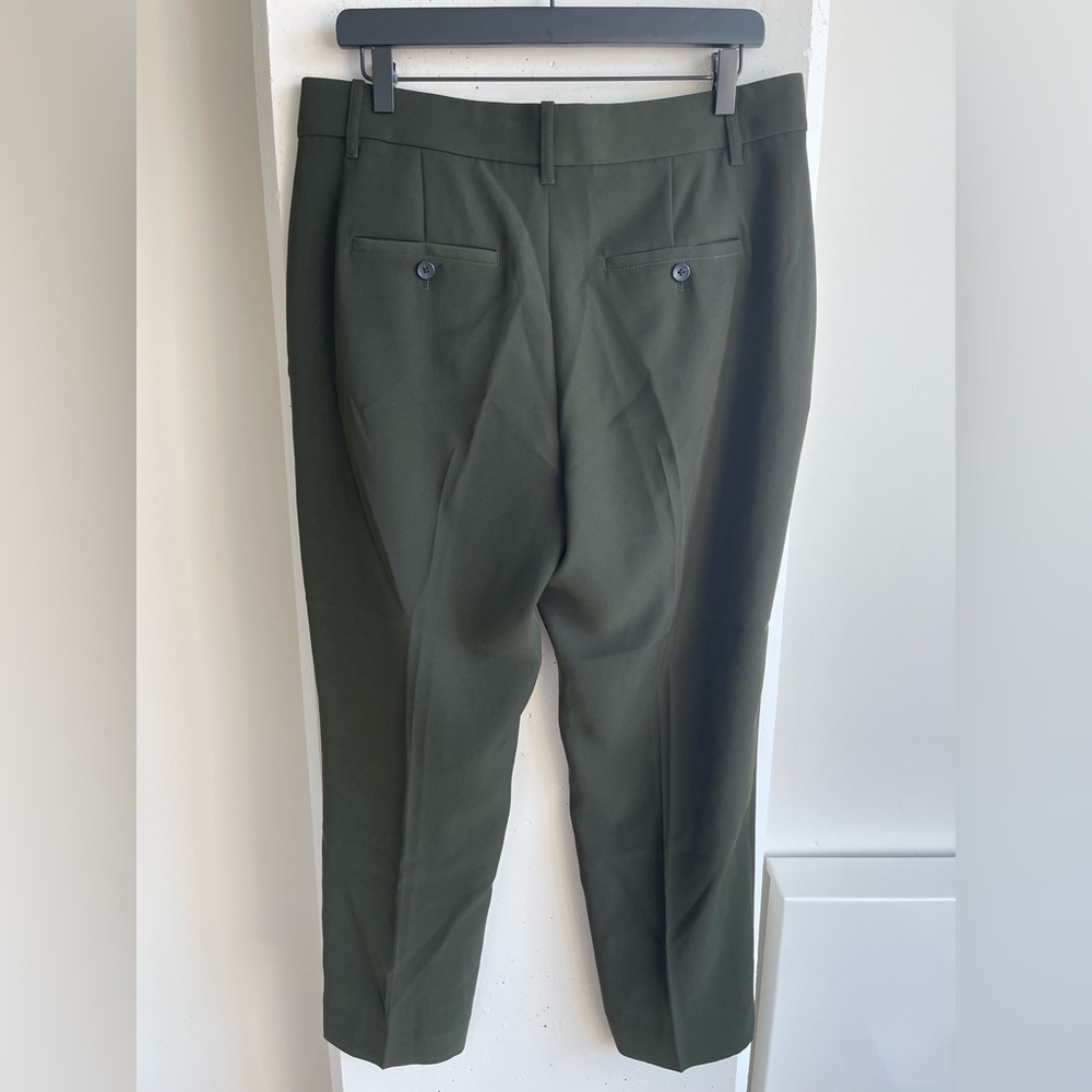 Vince Tailored Crop Ankle Pants in Dark Olive Size 12 - Picture 3 of 6